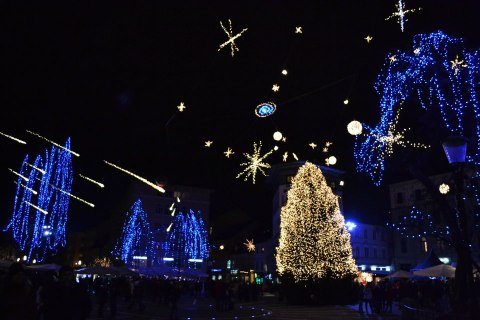 We did make it to the holiday festival that night, and saw some of the most amazing Christmas lights I have ever seen